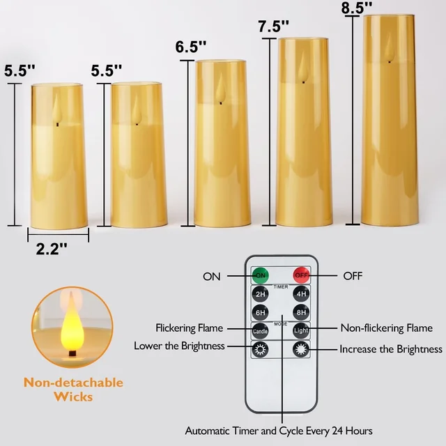 Amagic Amber Acrylic Pillars — product view 6