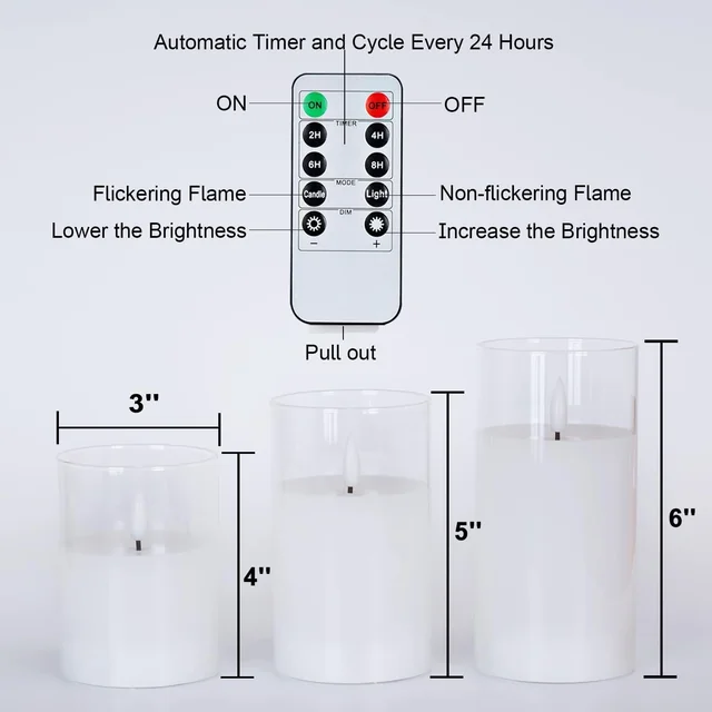 Amagic White Glass Pillars — product view 6