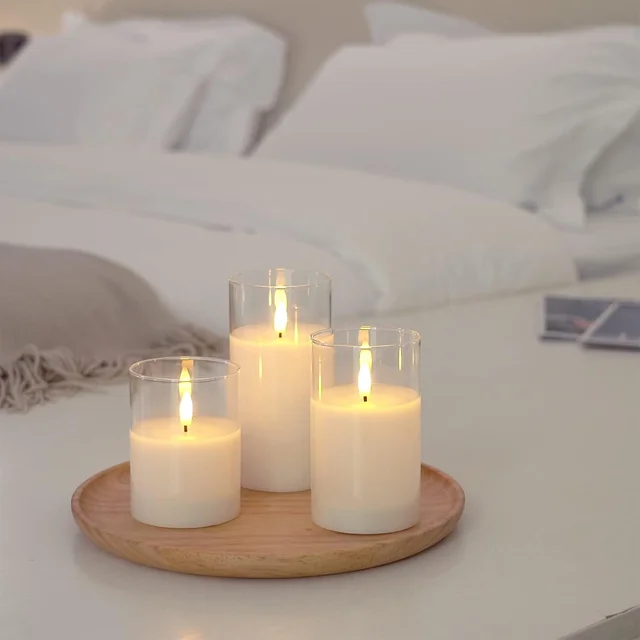 Amagic White Glass Pillars — product view 7